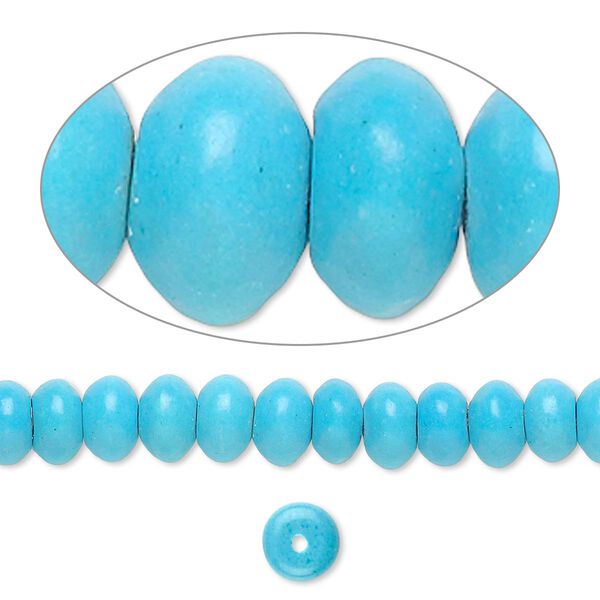 Magnesite 1pkg1, rondelle bead 15.5-16 inch 6x4mm image number 0