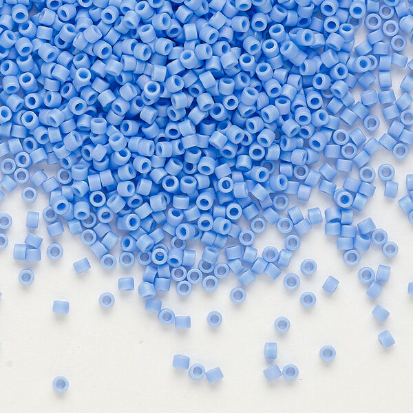 Seed bead, Delica®, glass, pkg/250g, #11 round, opaque matte rainbow periwinkle (DB-0881). image number 0