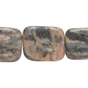 Pink feldspar 1pkg1, flat nugget bead natural, 14 inch small to medium