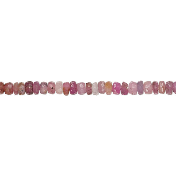Multi-sapphire 1pkg1, hand-cut faceted rondelle bead 14 inch 3x1mm-4x2mm image number 0