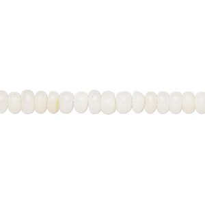 Ethiopian white opal 1pkg1, hand-cut rondelle bead natural 15.5-16 inch 4x2mm-6x3mm