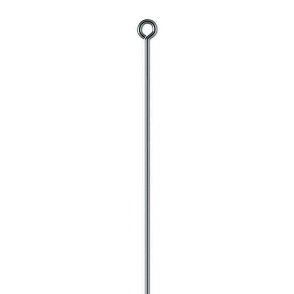 Eye pin, gunmetal-plated brass, 3 inches, 21 gauge. Sold per pkg of 1,000. image number 0