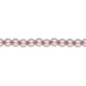 Pearl 1pk platinum, Celestial Crystal&reg; 4mm round 15.5-16 inch