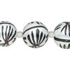 Bead, glass 1pkg8, opaque white and black, 16mm hand-painted round. image number 0