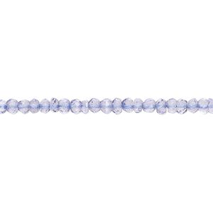 Quartz crystal 1pkg1, hand-cut faceted rondelle bead 13 inch 3x2mm-4x2mm