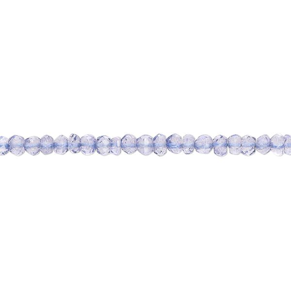 Quartz crystal 1pkg1, hand-cut faceted rondelle bead 13 inch 3x2mm-4x2mm image number 0