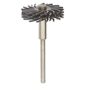 Bristle brush, 3M™ Scotch-Brite™, plastic and steel, dark grey, 36-grit bristles, 1 inch with 2 x 1/8 inch shank for Jooltool™. Sold individually.