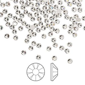 Flat back 144pk crystal foil back, Preciosa MAXIMA Czech crystal rhinestone 2.5-2.7mm chaton rose round SS9