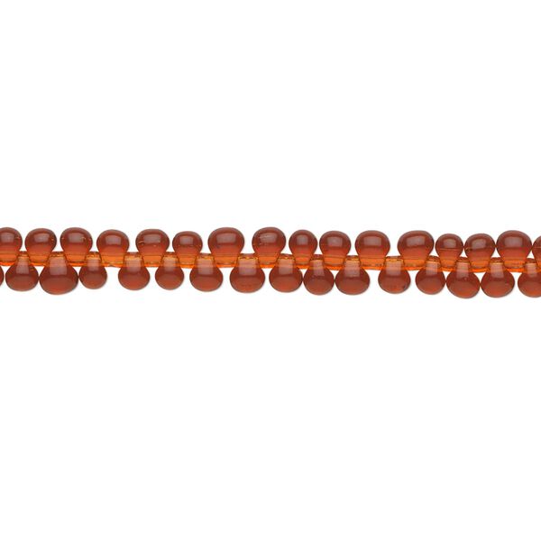 Seed bead, Miyuki, glass, pkg/10g, 3.3x2.8mm mini fringe, transparent dark amber yellow, (DP-134). image number 0