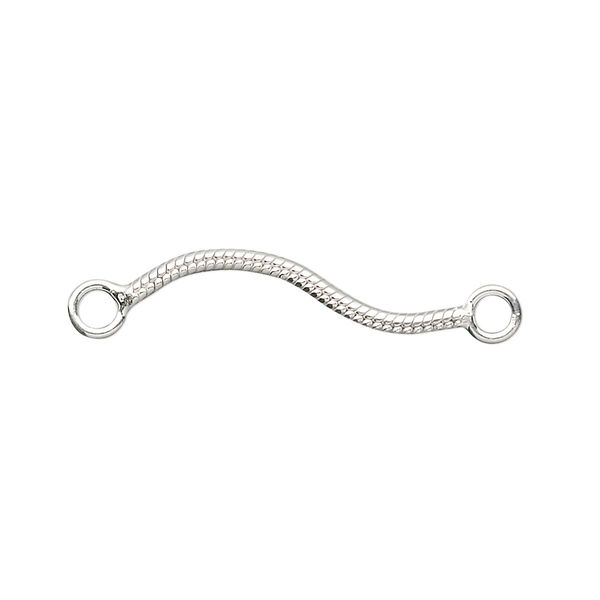 Extender chain, sterling silver, 1.5mm snake, 1-1/4 inches. Sold per pkg of 2. image number 0