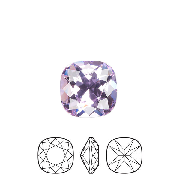 Fancy stone 144pk violet foil back, Preciosa MAXIMA Czech crystal rhinestone 12mm cushion square image number 0