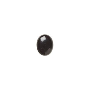 Black onyx 1pkg10, calibrated oval cab 9x7mm