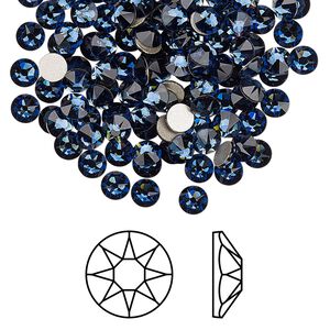 Flat back 144pk Montana foil back, Crystal Passions® 3.8-4mm rose round SS16 2088