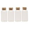 Component, glass and cork, clear, 59.5x30mm bottle with stopper. Sold per pkg of 4. image number 1