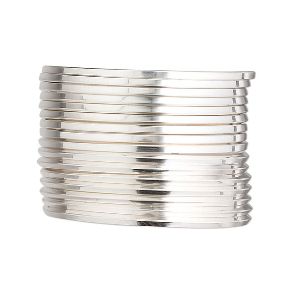 Wire, sterling silver, full-hard, square, 16 gauge. Sold per pkg of 5 feet. image number 0