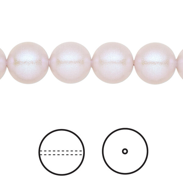 Pearl 25pk iridescent dreamy rose, Crystal Passions® 10mm round 5810 image number 0