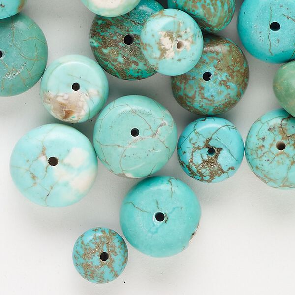Magnesite 1pkg1, rondelle bead 3 oz mix 8x4mm-15x8mm image number 0