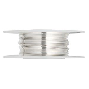 Wire, sterling silver-filled, dead-soft, round, 22 gauge. Sold per 100-foot spool.