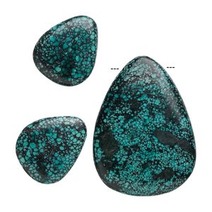 Turquoise 1pkg3, teardrop focal 20x16mm / 36x26mm