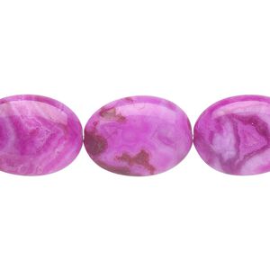 Crazy lace agate 1pkg1, oval bead 15.5-16 inch 18x13mm