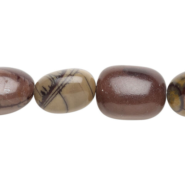 Bead, purple creek stone (stabilized), small nugget, Mohs hardness 3-1/2 to 4. Sold per 15" to 16" strand. image number 0
