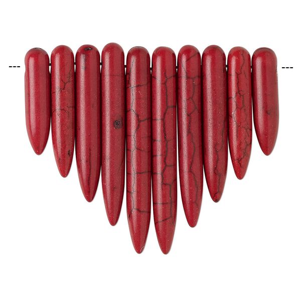 Magnesite 1pkg10, spike fan focal graduated 20x5mm-39x5mm image number 0