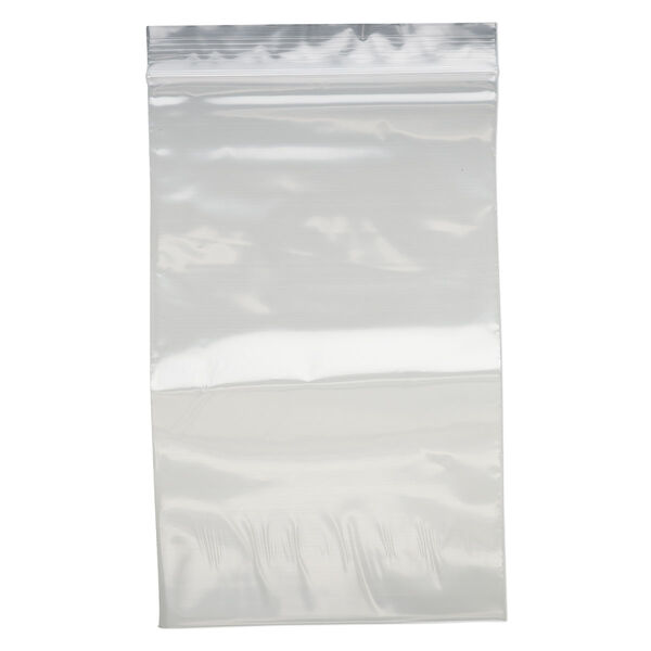 Bag, Tite-Lip™, plastic, clear, 5x8-inch top zip. Sold per pkg of 1,000. image number 1
