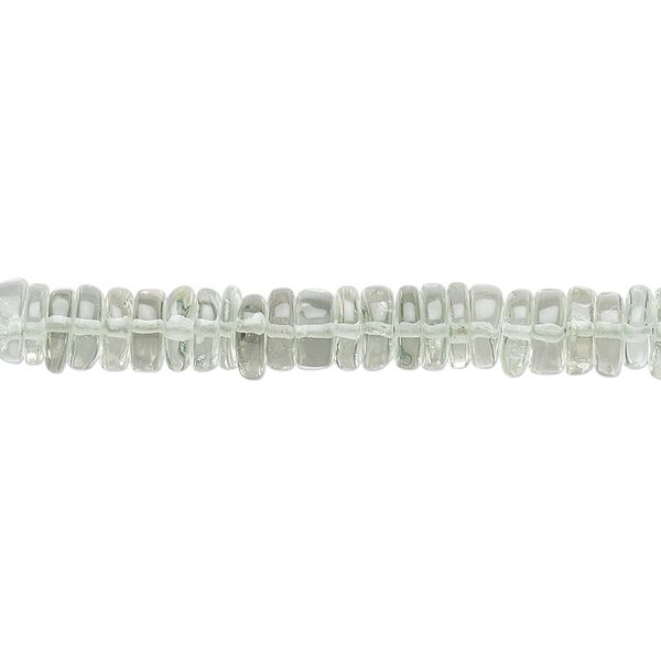 Green quartz 1pkg1, hand-cut rondelle bead 8 inch 4x1mm-6x2mm image number 0