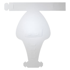 Display, foldable, necklace and earring, acrylic, smooth white, 8-3/4 x 8-1/2 x 3-1/2 inches assembled. Sold per pkg of 2.