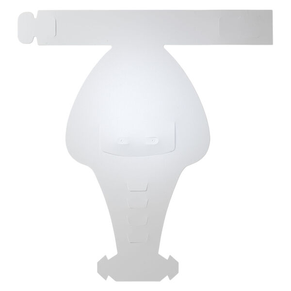 Display, foldable, necklace and earring, acrylic, smooth white, 8-3/4 x 8-1/2 x 3-1/2 inches assembled. Sold per pkg of 2. image number 0