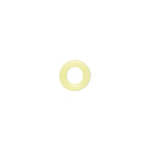Component, Oh! Ring™, silicone, pale yellow glow-in-the-dark, 9mm round with 5mm hole. Sold per pkg of 300.