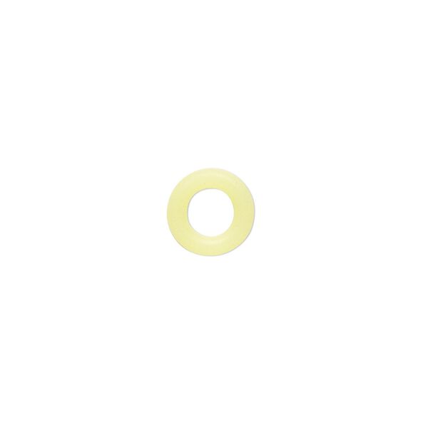 Component, Oh! Ring™, silicone, pale yellow glow-in-the-dark, 9mm round with 5mm hole. Sold per pkg of 300. image number 0