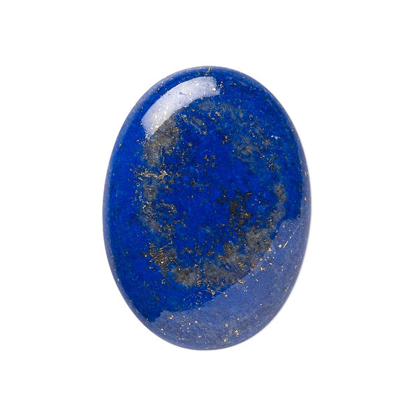 Cabochon, lapis lazuli (natural), 30x22mm calibrated oval, B grade, Mohs hardness 5 to 6. Sold individually. image number 0