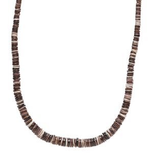 Bead, violet oyster shell (natural), 3x1mm-8x2mm hand-cut graduated heishi, Mohs hardness 3-1/2. Sold per 18-inch strand.