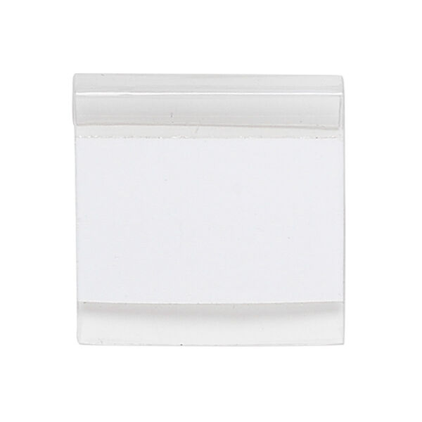 Earring card, PVC plastic, clear, 1-inch square with adhesive front. Sold per pkg of 100. image number 0