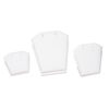 Display, pendant / earring, leatherette, white, assorted sizes. Sold per set of 3. image number 0