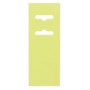 Display card, paper, lime green, 3-1/2 x 2 inches with fold-over butterfly hang tab. Sold per pkg of 50.