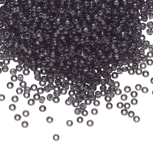 Seed bead, Preciosa Ornela Czech glass, pkg/50g, #11 rocaille, transparent grey, (40010). image number 0