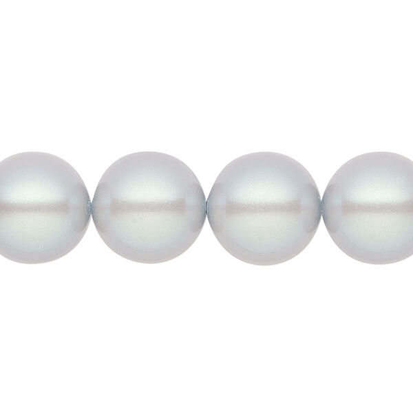 Pearl 10pk pearlescent grey, Preciosa Czech crystal 12mm round image number 0