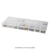 Organizer, plastic, clear, 9-1/2 x 1 x 4-1/4 inch rectangle with 14 fixed compartments with individual snap lids. Sold individually. image number 0