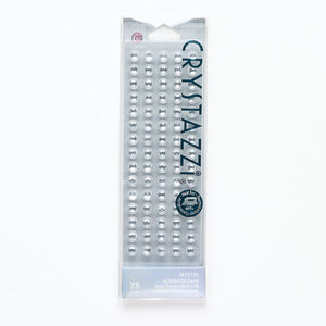 Flat back mix 1pkg75, glass, clear foil back, 4.60-4.80mm hotfix round, SS20.