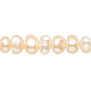 Pearl, cultured freshwater, peach, 8-11mm rondelle, D grade, Mohs hardness 2-1/2 to 4. Sold per 16-inch strand.
