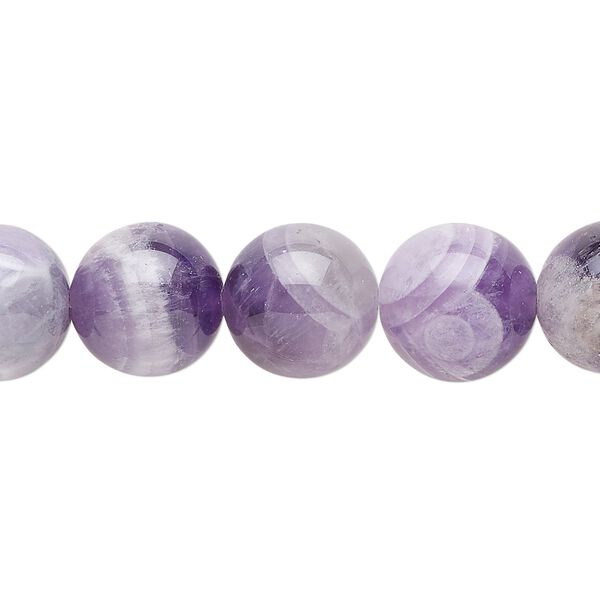 Banded amethyst 1pkg1, round bead natural 15.5-16 inch 12mm image number 0
