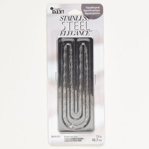 Chain, silver-finished stainless steel, 3mm Singapore, 18 inches with lobster claw clasp. Sold individually.