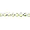 Bead, glass 1pkg8, opaque green and white, hand-painted round. image number 1