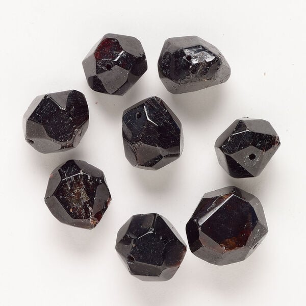 Garnet 1pkg8, faceted nugget bead, medium image number 0