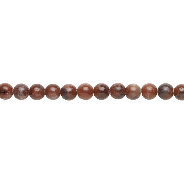 Red picture jasper 1pkg1, round bead natural B grade, 15.5-16 inch 4mm image number 0