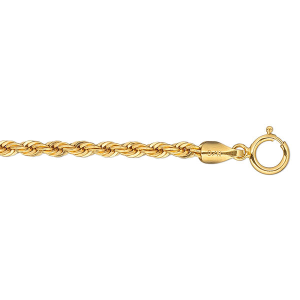 Chain, 14Kt gold-filled,  2.5mm French rope, 16 inches with springring clasp. Sold individually. image number 0