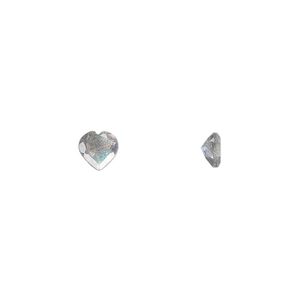 Labradorite 1pkg1, hand-cut faceted heart gem natural 5mm