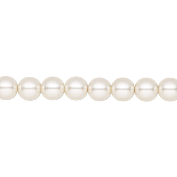 Pearl 25pk white, Preciosa Czech crystal 6mm round image number 0